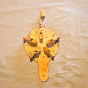 Vintage Chickens Pecking for Corn Paddle Board from Babcock's Store Octavia, OK